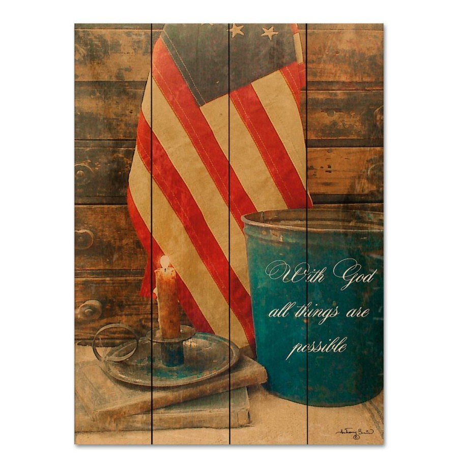 Holiday * | With Discount Courtside Market With God All Things Are Possible Pallet 12 X 16