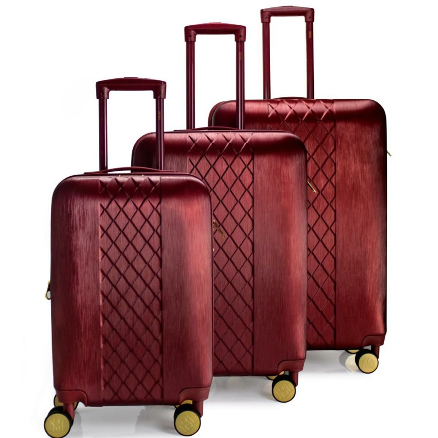 Luggage & Travel Accessories * | Badgley Mischka Diamond 3-Piece Expandable Luggage Set Exclusive Design