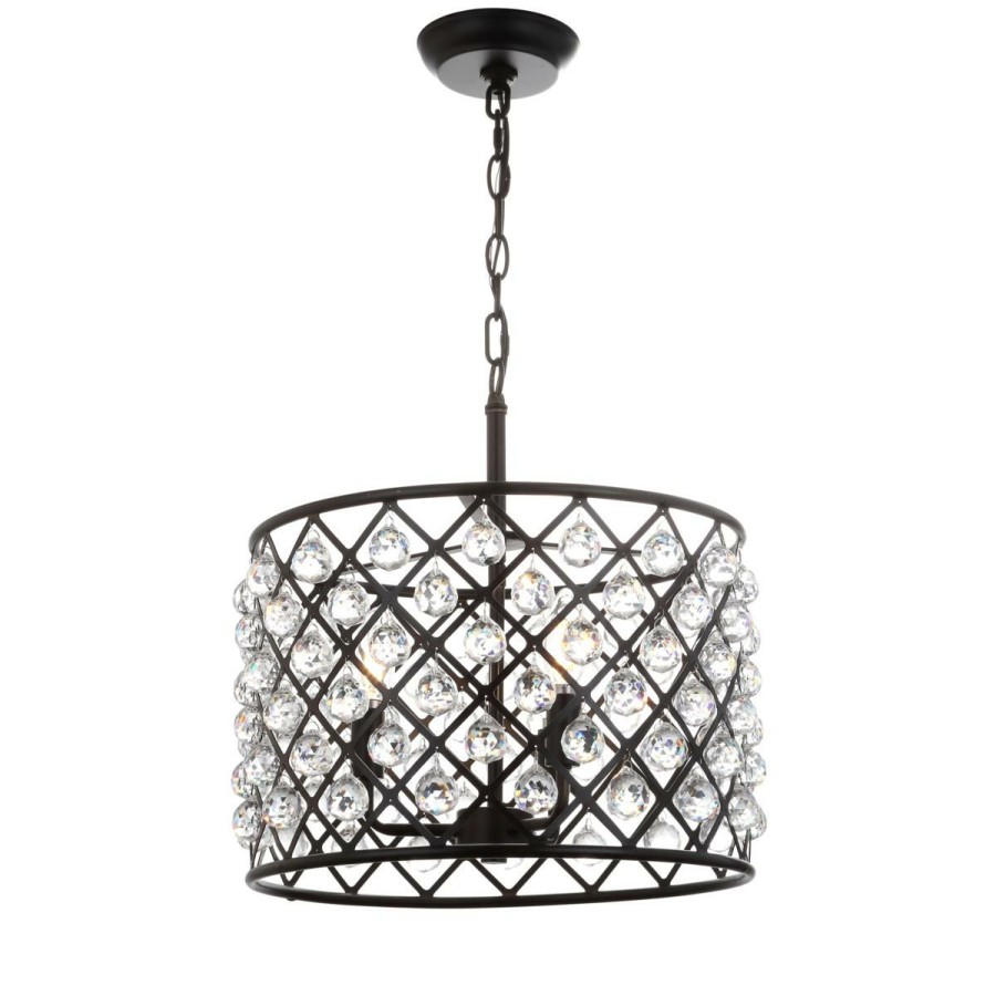 Ceiling Lighting * | Jonathan Y Oil-Rubbed Bronze Gabrielle 16 Crystal Metal Led Pendant Sells Cheap