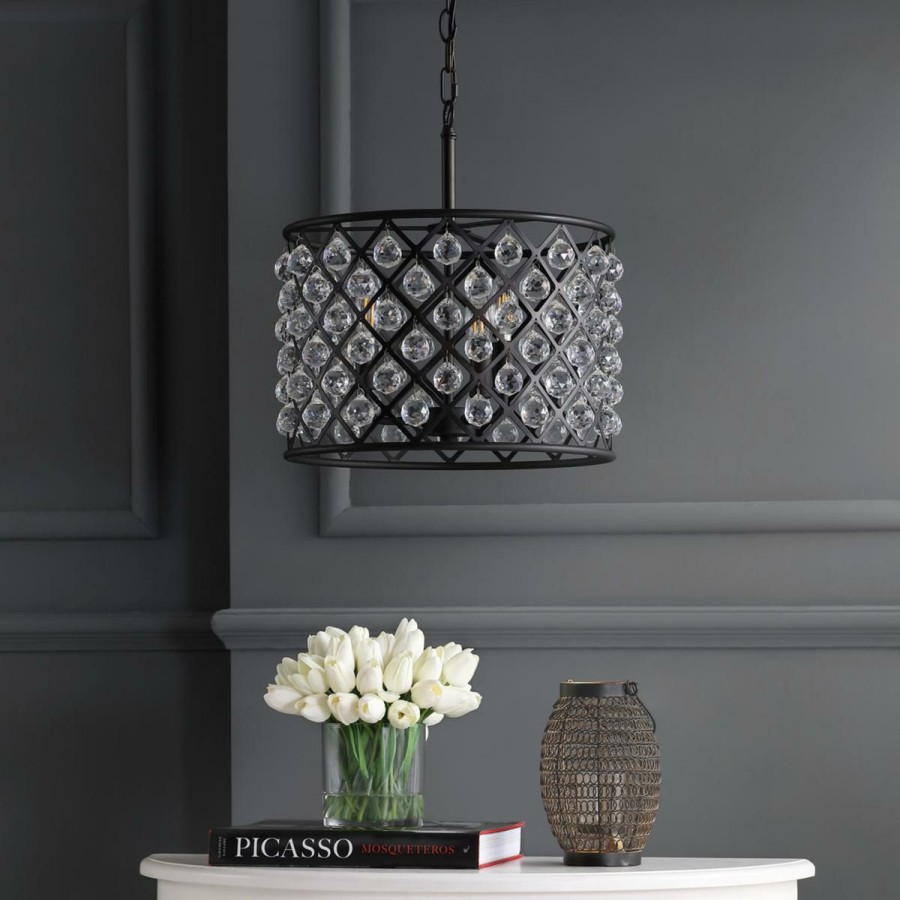 Ceiling Lighting * | Jonathan Y Oil-Rubbed Bronze Gabrielle 16 Crystal Metal Led Pendant Sells Cheap