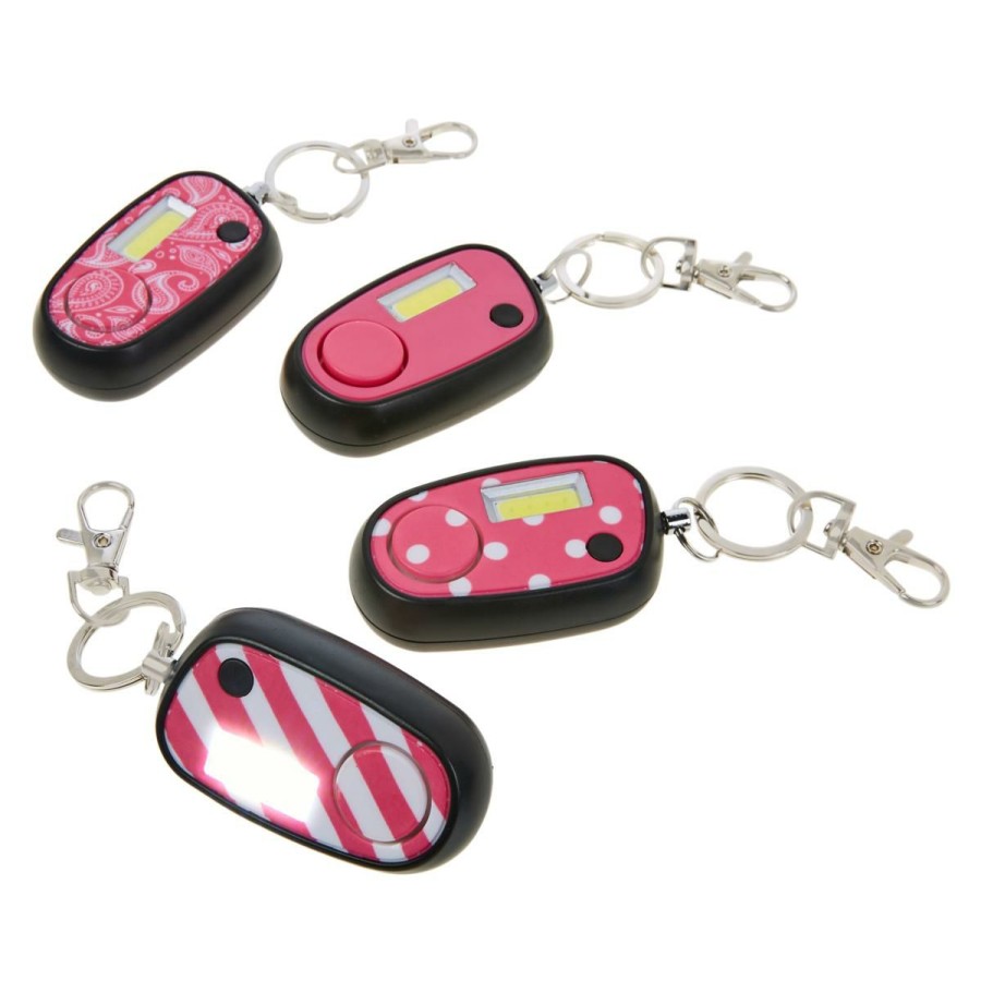 Home Improvement * | Flipo Micro Guard Key Chain, Light And Alarm 4-Pack Excellent Quality Pink