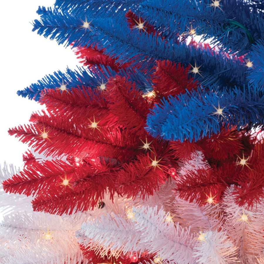 Holiday * | The Latest Fashion The Gerson Company 7.5'Patriotic America Tree In Red, White And Blue