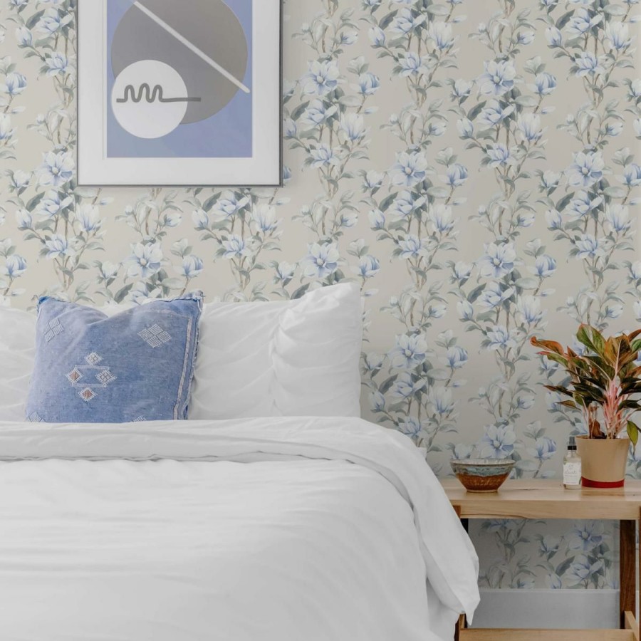 Wall Decor * | Cheap Nextwall Peel And Stick Wallpaper Magnolia Trail Floral