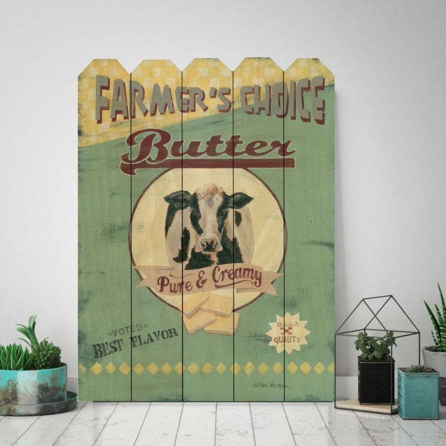 Holiday * | Affordable Price Courtside Market Country Dairy Ii Wood Picket 9 X 12