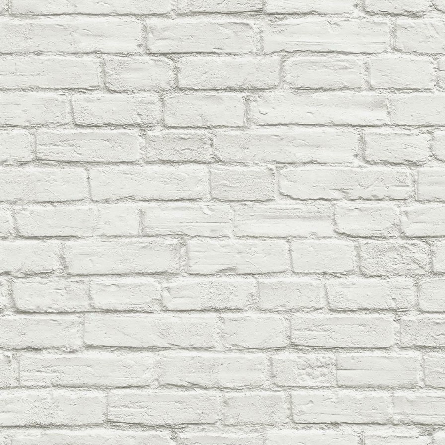 Wall Decor * | Limit Offer Nextwall Vintage White Faux Brick Peel And Stick Wallpaper