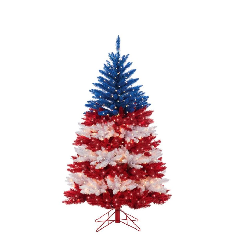 Holiday * | Quality Guarantee The Gerson Company 5'Patriotic American Tree In Red, White And Blue