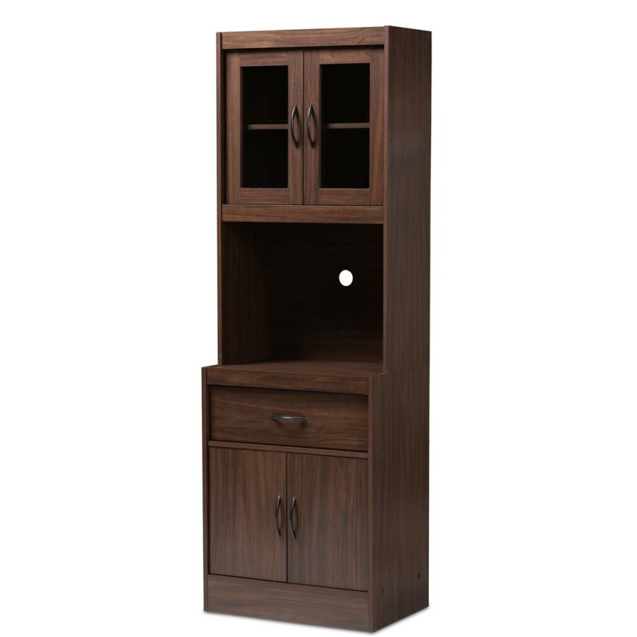 Furniture * | Cut Price Wholesale Interiors Laurana Wood Kitchen Cabinet And Hutch