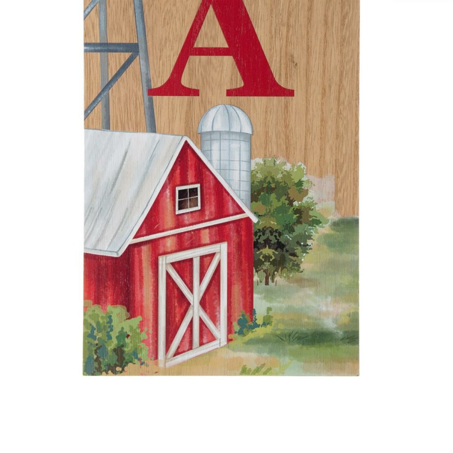 Holiday * | Offering Discounts Glitzhome 42.25 Wooden Patriotic Americana Porch Sign