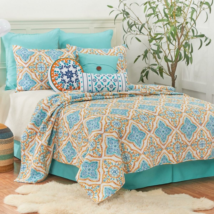 Quilts & Bedspreads * | Terrace Medallion Full/Queen Quilt Set Good Quality