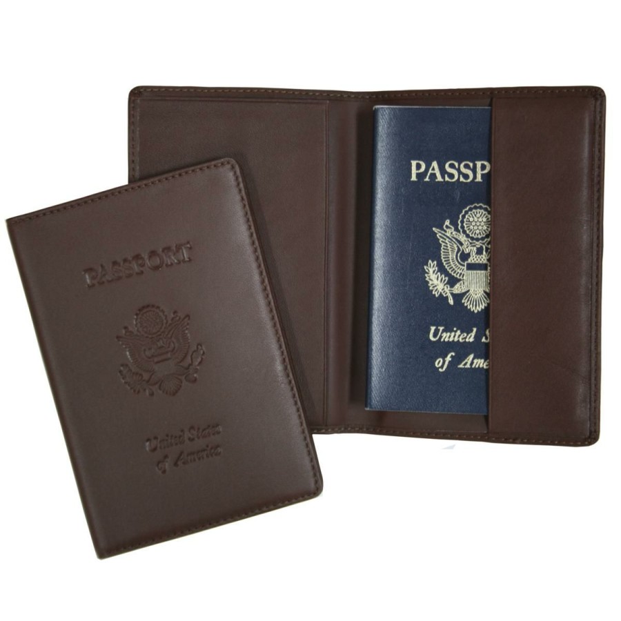 Luggage & Travel Accessories * | Royce Leather Rfid Plain Passport Jacket With Us Seal Less Expensive