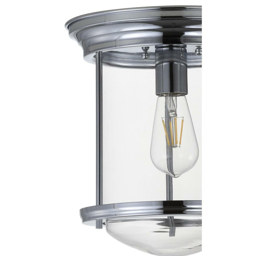 Ceiling Lighting * | Jonathan Y Savannah 10.25 Metal/Glass Led Flush Mount Light Fixture On Sale