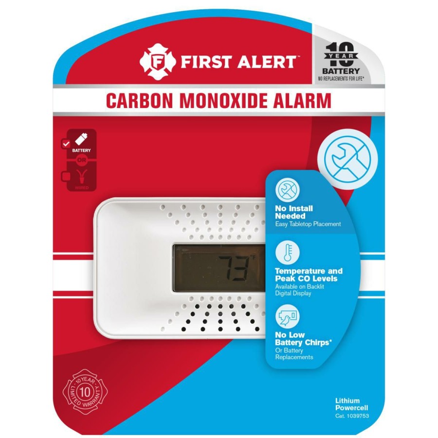 Home Improvement * | First Alert Co710 10-Year Carbon Monoxide Alarm With Digital Display At Unbeatable Price