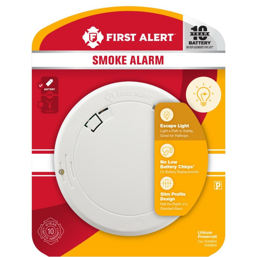 Home Improvement * | First Alert Pr710E 10 Year Smoke Alarm With Light At The Best Price