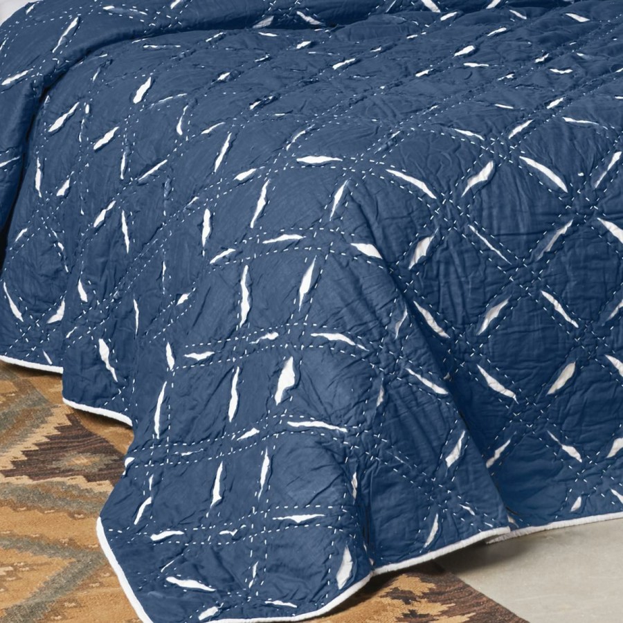 Quilts & Bedspreads * | Offering Discounts Parker Indigo Queen Quilt