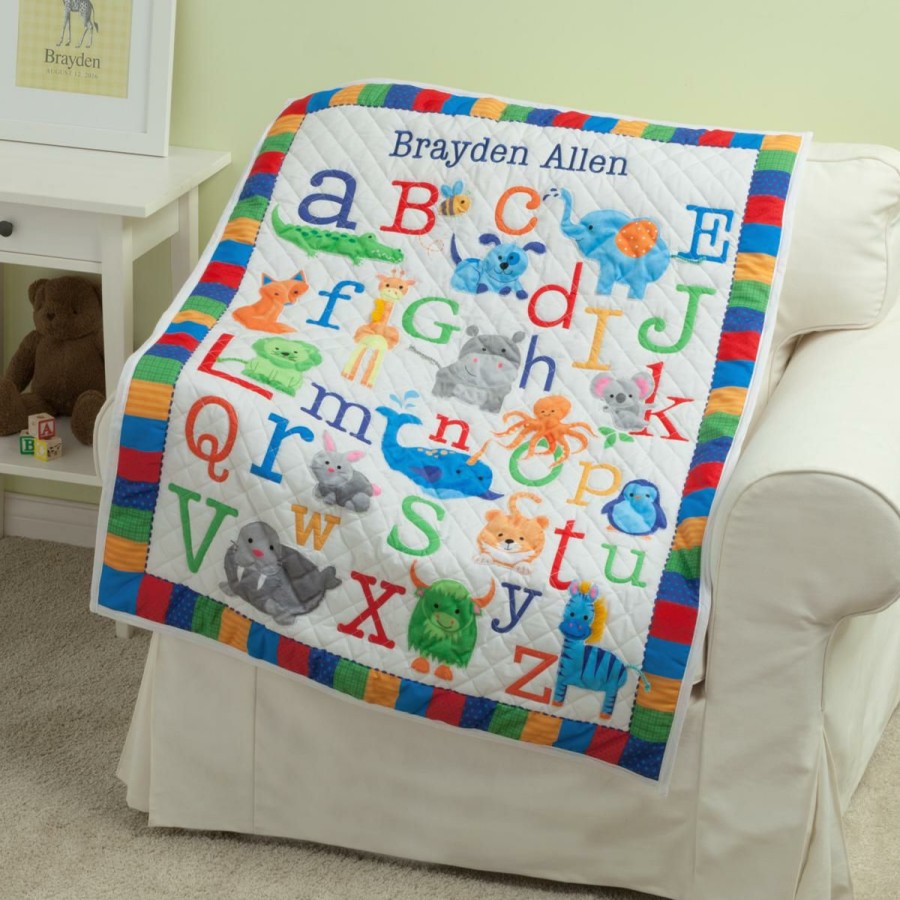 Quilts & Bedspreads * | Personalized Abc Quilt Primary Colors At The Best Price