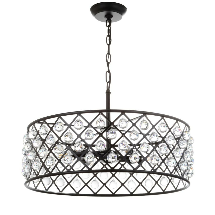 Ceiling Lighting * | Jonathan Y Oil-Rubbed Bronze Gabrielle 23 Crystal Metal Led Pendant Absolute Quality