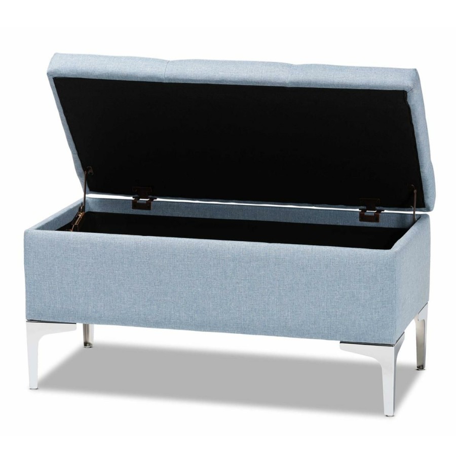 Furniture * | Attractive Model Wholesale Interiors Mabel Fabric Upholstered Storage Ottoman