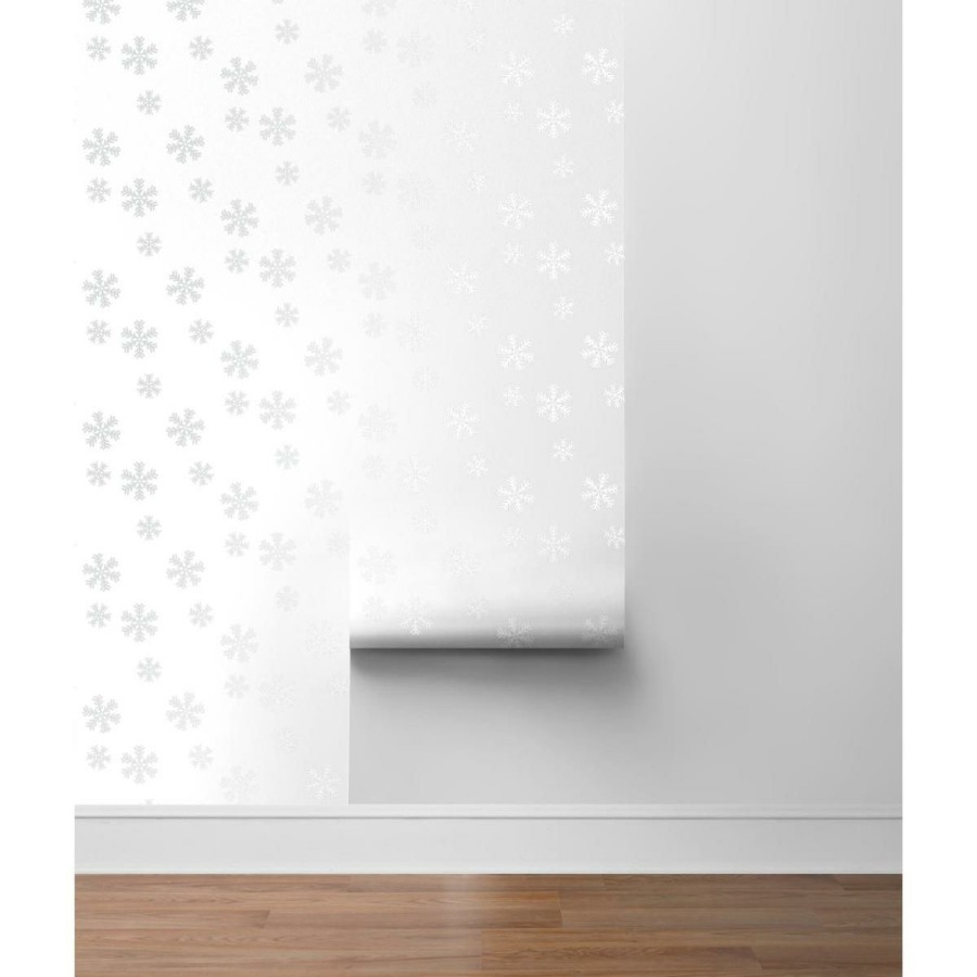 Wall Decor * | Affordable Price Nextwall Peel And Stick Wallpaper Snowflakes