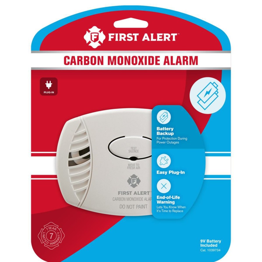 Home Improvement * | First Alert Co605 Plug-In Carbon Monoxide Alarm With Battery Backup Excellent Quality