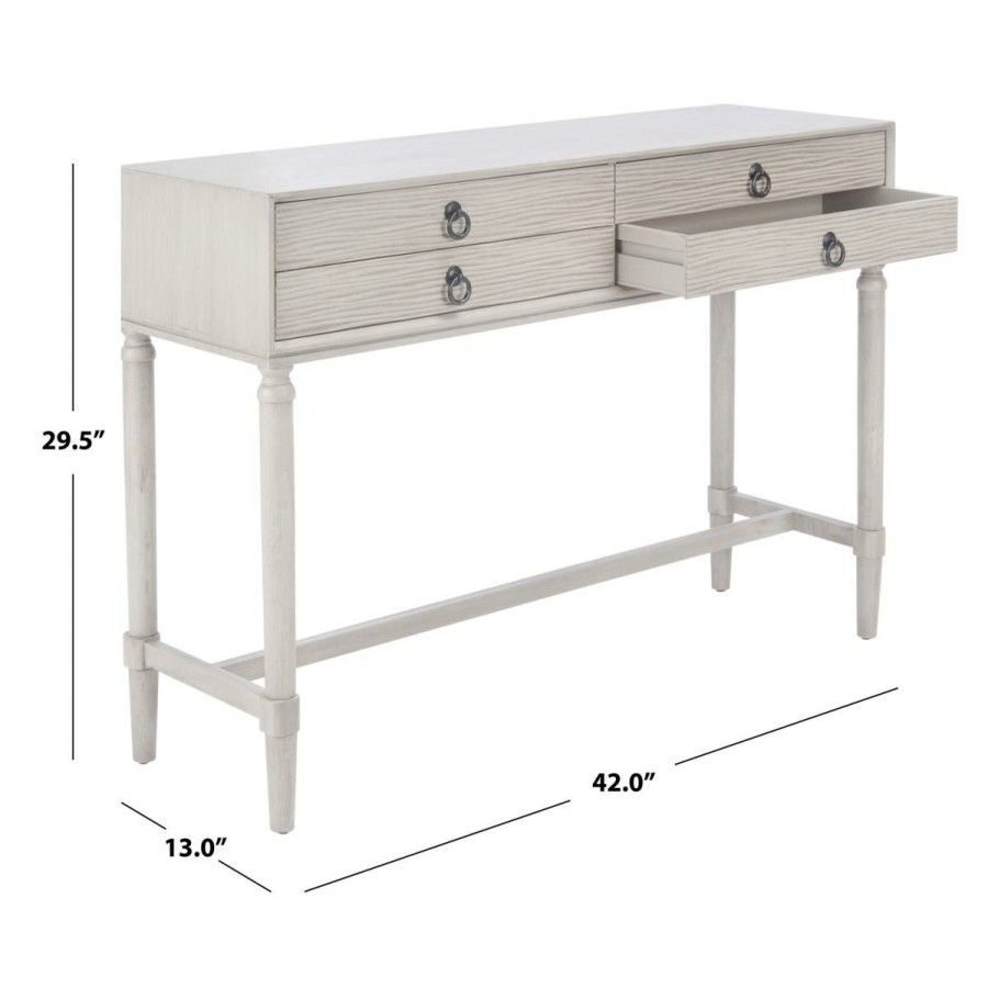 Furniture * | Safavieh Aliyah 4 Drawer Console Table Superior Style