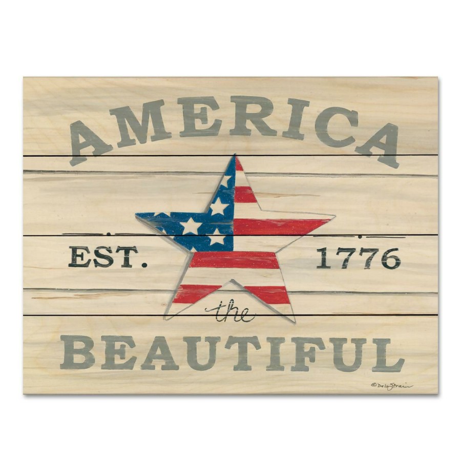 Holiday * | Limit Offer Courtside Market America The Beautiful Star Wood Pallet 16 X 20