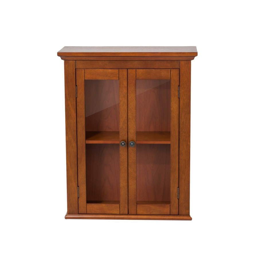 Furniture * | Fantastic Model Glitzhome Russet Wall Cabinet With Double Doors