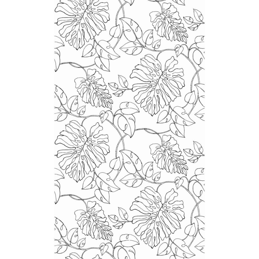 Wall Decor * | Special Design Nextwall Peel And Stick Wallpaper Tropical Linework Screen Printed