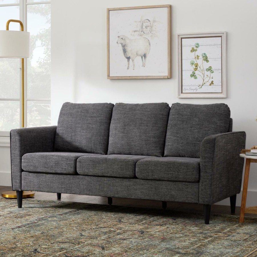 Furniture * | Attractive Model Brookside Clara 73" Upholstered Curved Arm Sofa