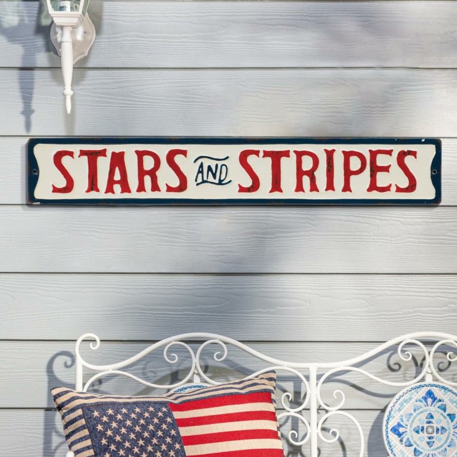 Holiday * | Limit Offer The Gerson Company Set Of 3 22 Americana Wall Signs