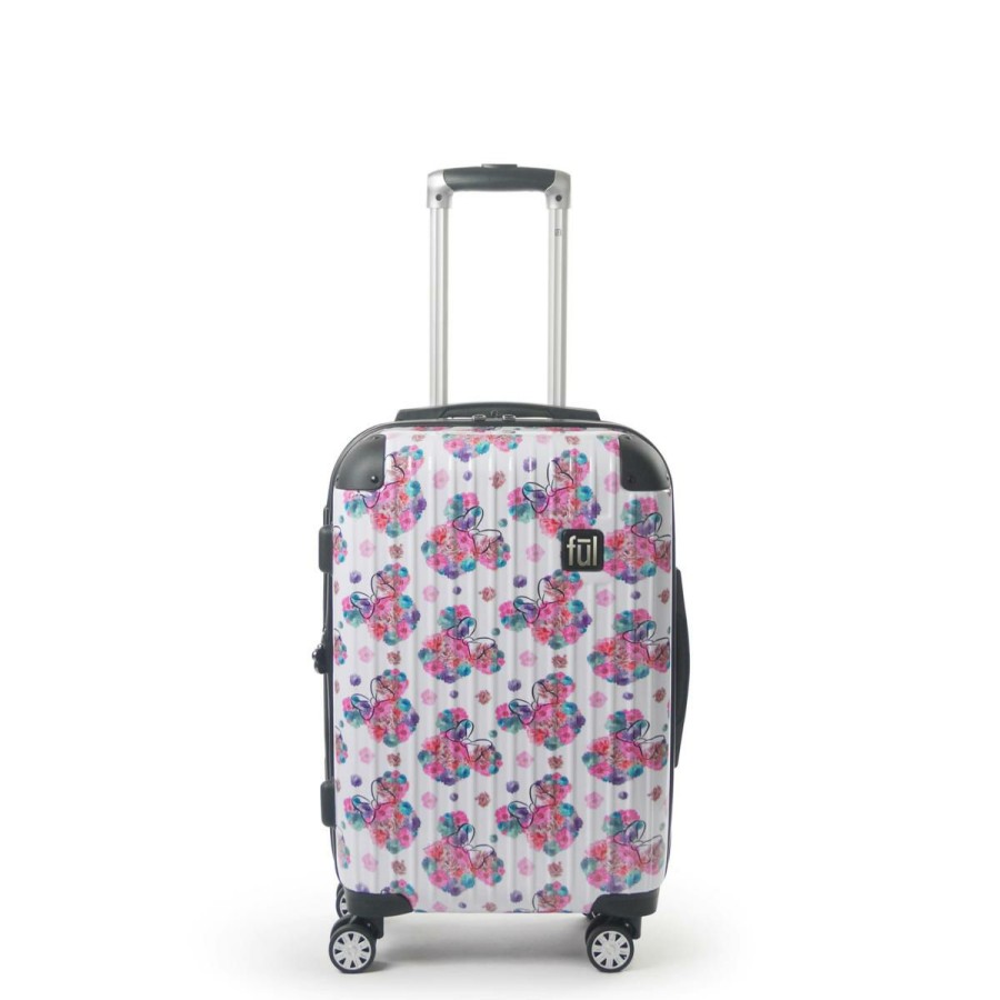 Luggage & Travel Accessories * | Ful Disney Minnie Mousefloral 21 Printed Hard-Sided Rolling Luggage Top Selling