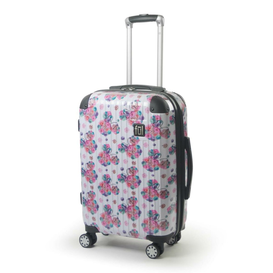 Luggage & Travel Accessories * | Ful Disney Minnie Mousefloral 21 Printed Hard-Sided Rolling Luggage Top Selling