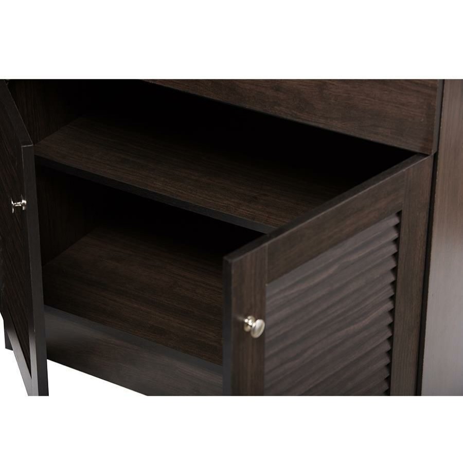 Furniture * | With Discount Wholesale Interiors Agni Wood Kitchen Cabinet Hutch