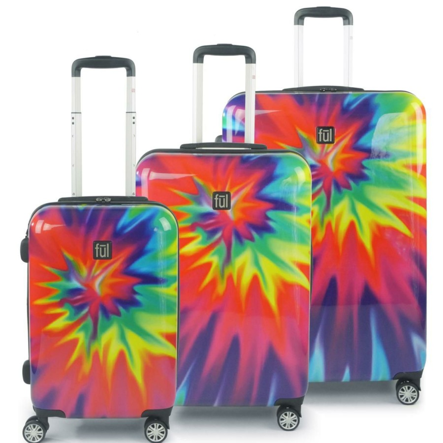 Luggage & Travel Accessories * | Ful Tie Dye Nested 3-Piece Spinner Luggage Set Attractive Model