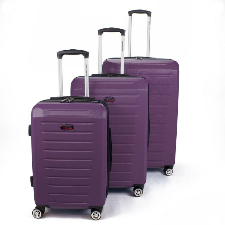 Luggage & Travel Accessories * | American Flyer Seger 3-Piece Hardside Luggage Set Sells Cheap Plum