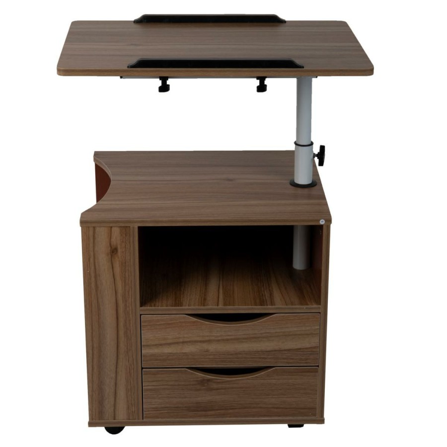 Furniture * | Mind Reader Bedside Workstation Adjustable Desk Nightstand Limited Edition