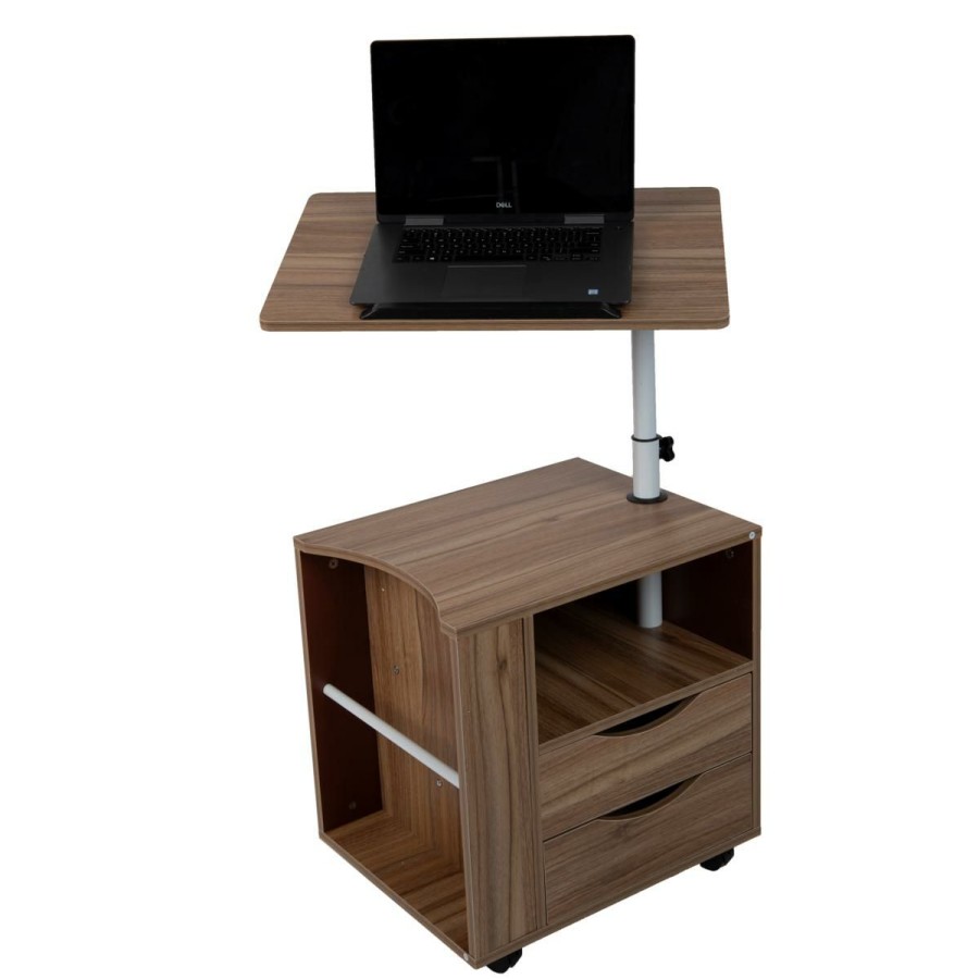 Furniture * | Mind Reader Bedside Workstation Adjustable Desk Nightstand Limited Edition