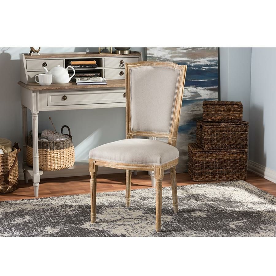 Furniture * | Cheap Cadencia French Cottage Upholstered Dining Chair