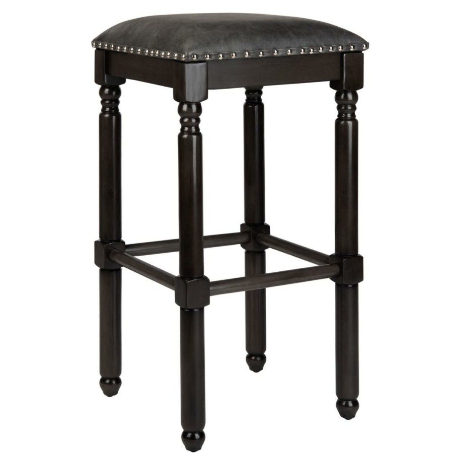 Furniture * | Safavieh Preston Bar Stool 2-Pack Special Design Charcoal