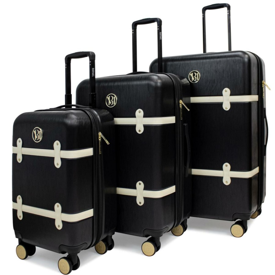 Luggage & Travel Accessories * | Badgley Mischka Grace 3-Piece Expandable Retro Luggage Set With Discount