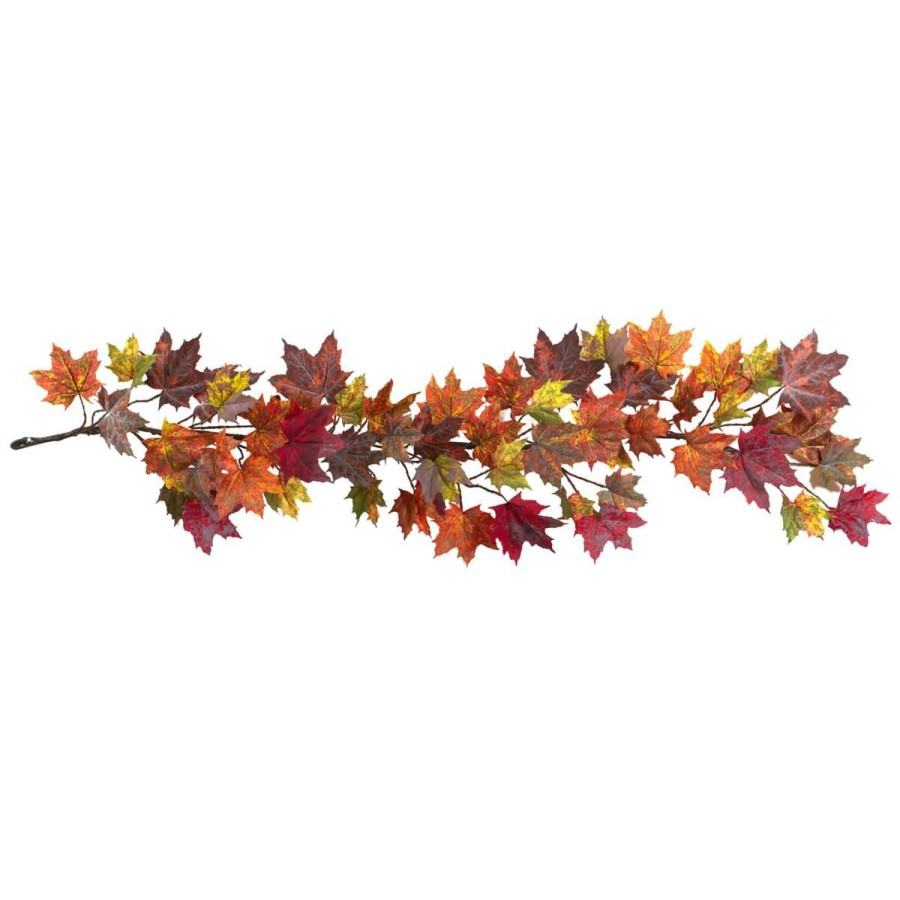 Holiday * | Nearly Natural 60" Maple Leaf Garland At The Best Price