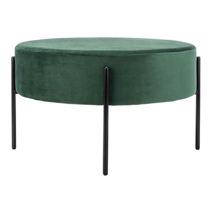 Furniture * | Safavieh Lisbon Round Cocktail Ottoman Quality Guarantee