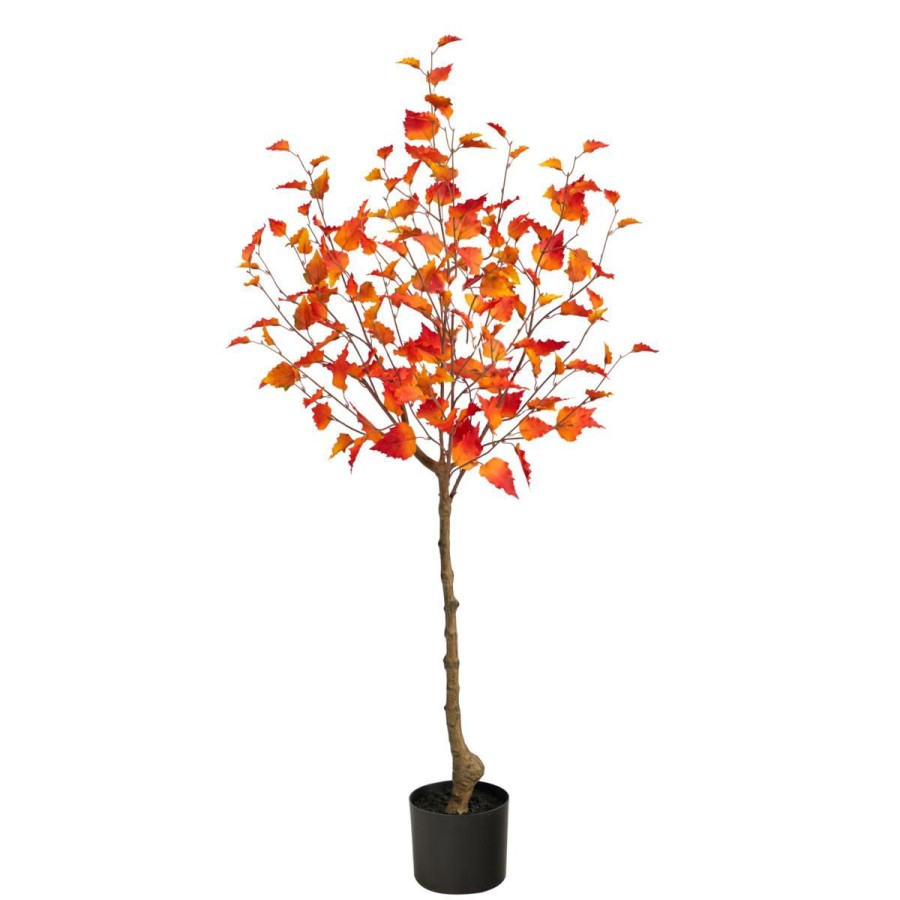 Holiday * | 4' Fall Birch Artificial Autumn Tree Original Model