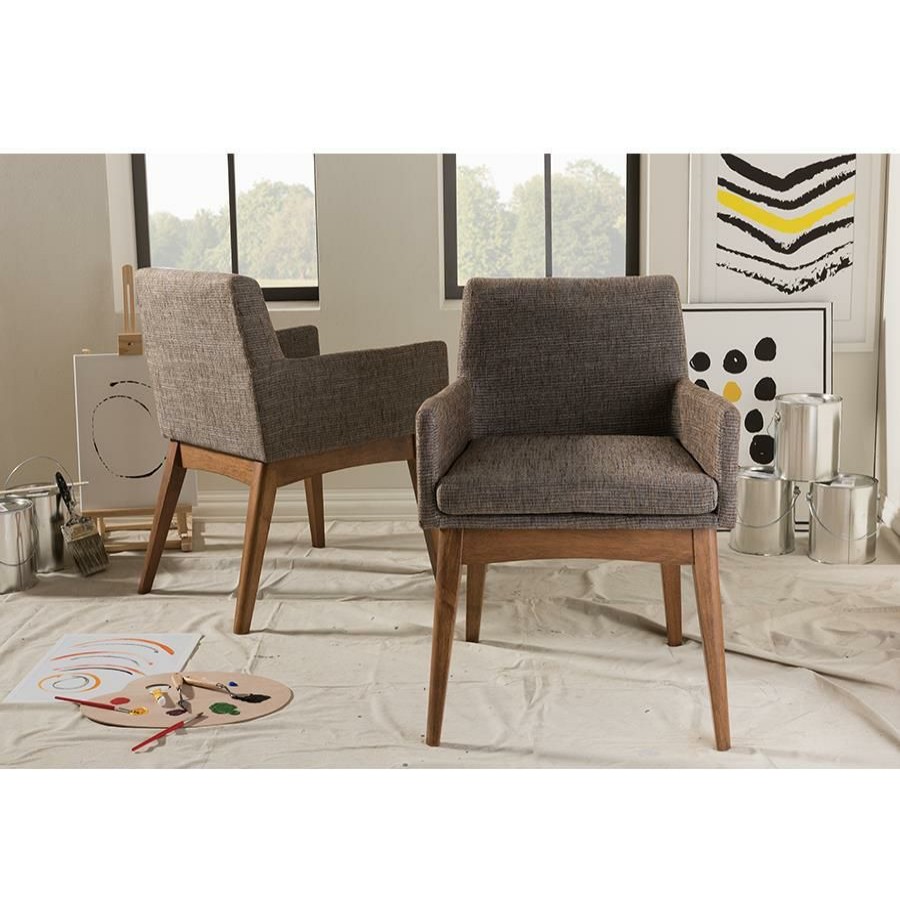 Furniture * | Top Selling Nexus Upholstered 2-Piece Arm Chair Set