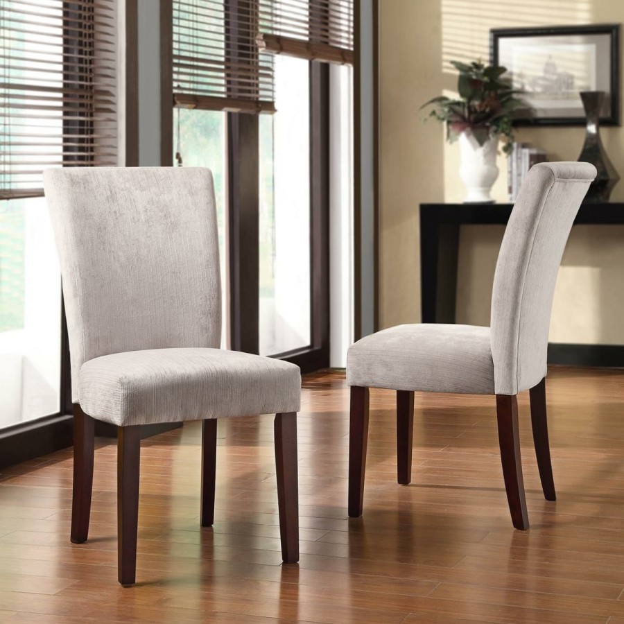 Furniture * | Home Origin Smoky Pearl Chenille Dining Chairs Set Of 2 At Unbeatable Price