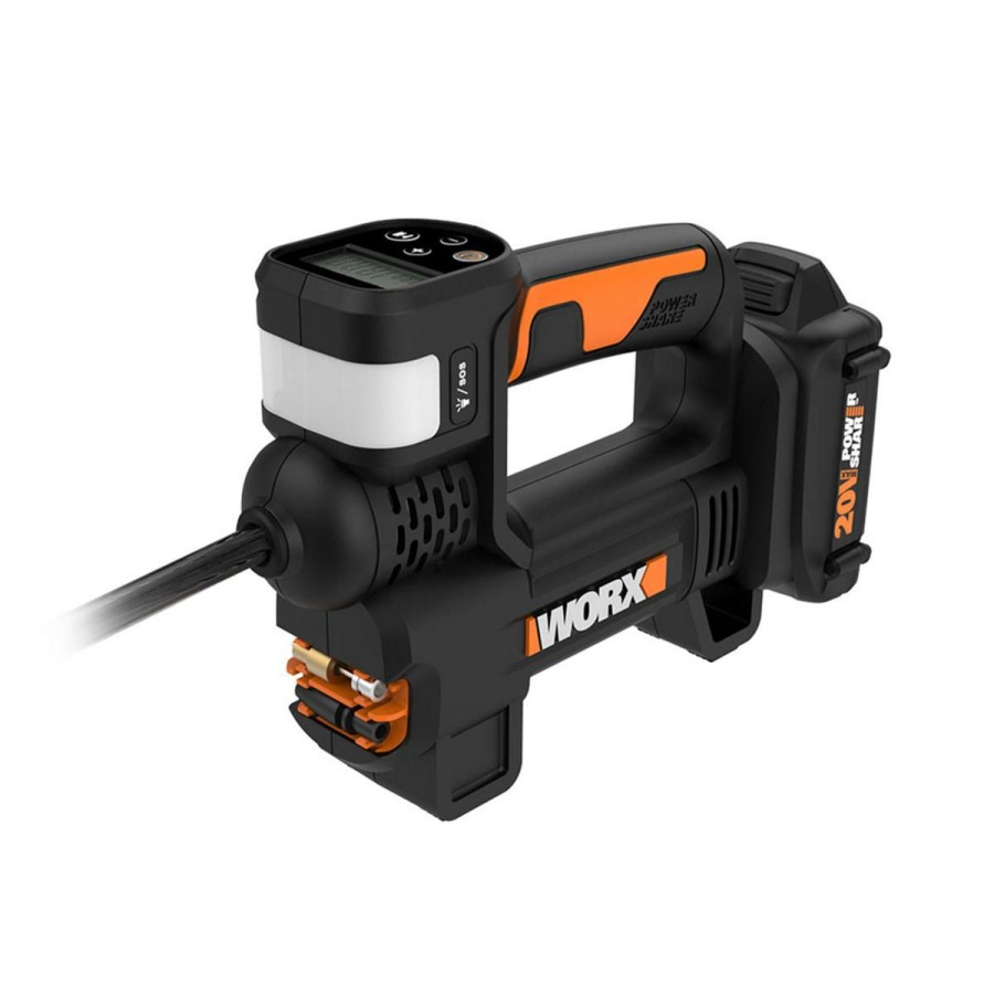 Home Improvement * | Worx Power Share 20V High Pressure Multi Function Inflator At Unbeatable Price