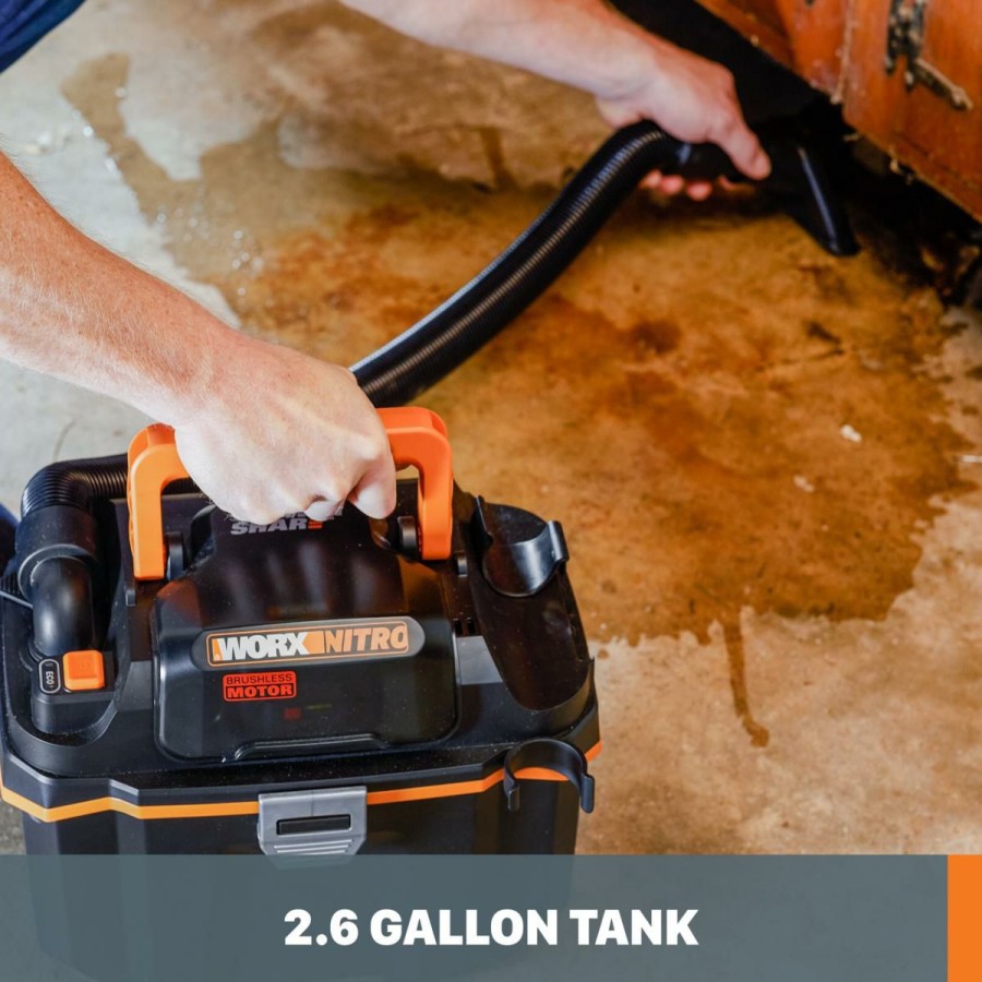 Home Improvement * | Worx Power Share 20V 3-Gallon All In One Wet Or Dry Vac Typical Style