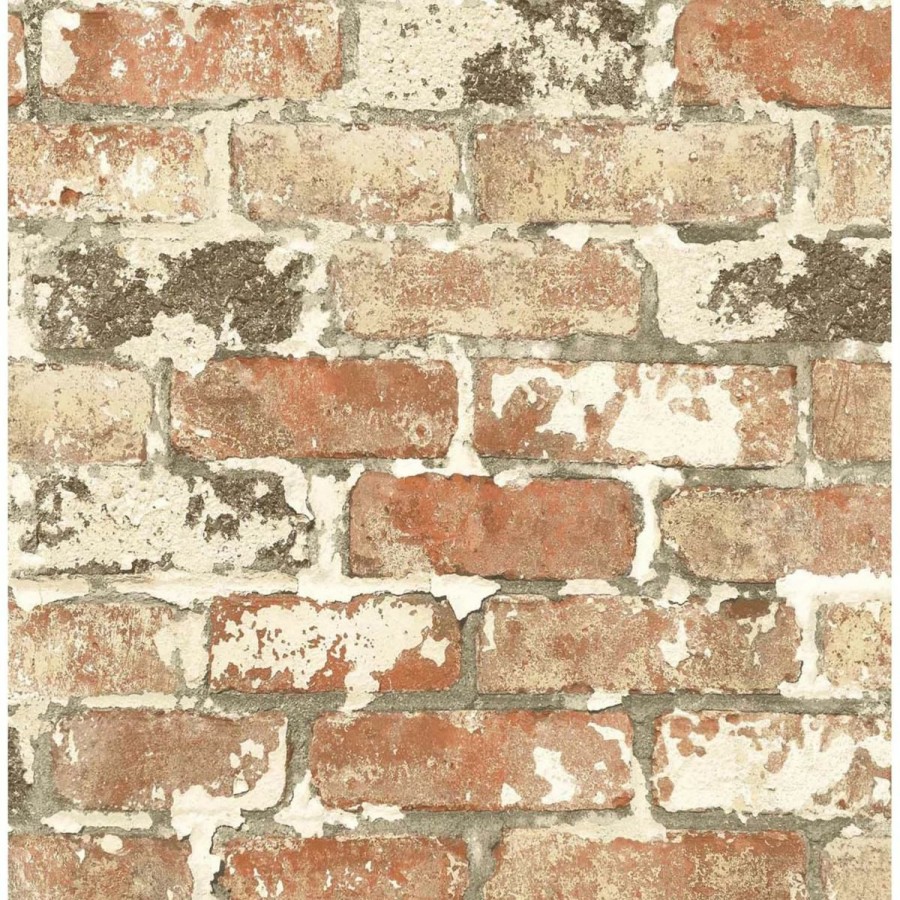 Wall Decor * | Offering Discounts Nextwall Weathered Faux Brick Peel And Stick Wallpaper