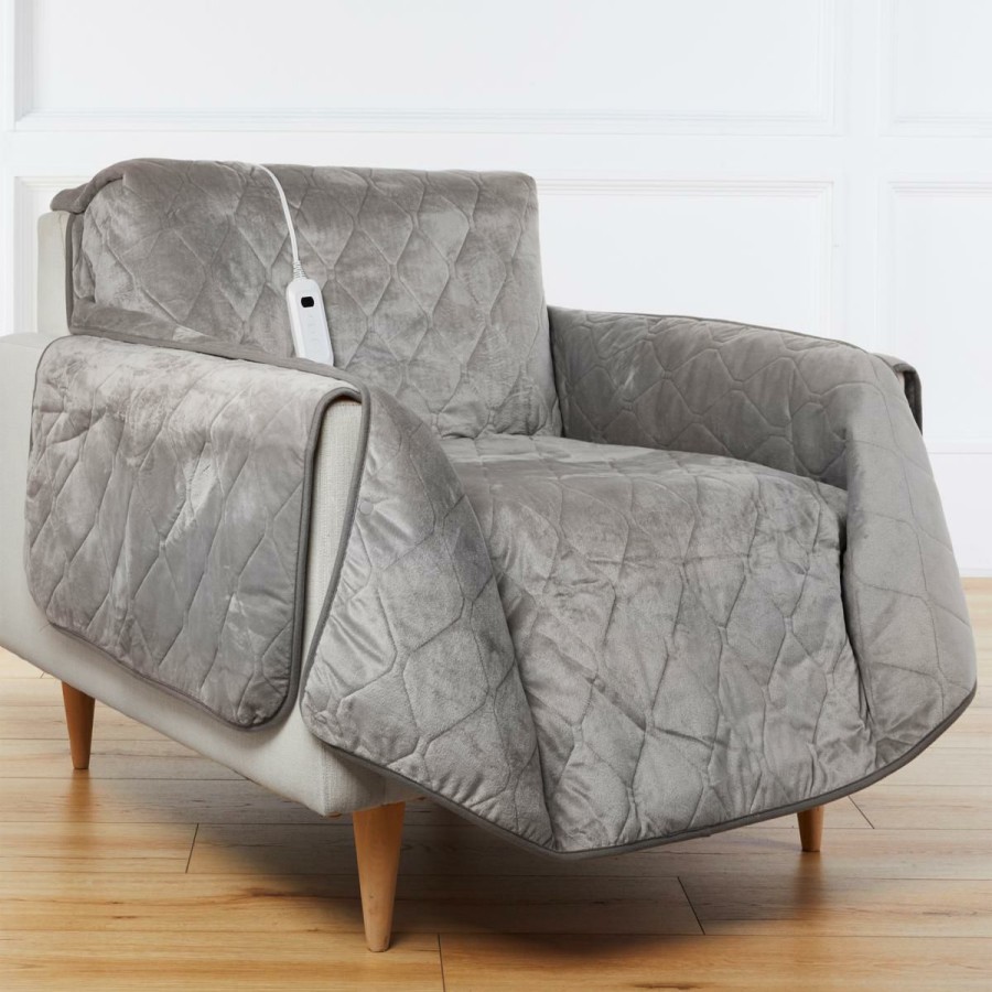 Furniture * | Offering Discounts Warm&Cozy Heated Quilted Recliner Cover With Control