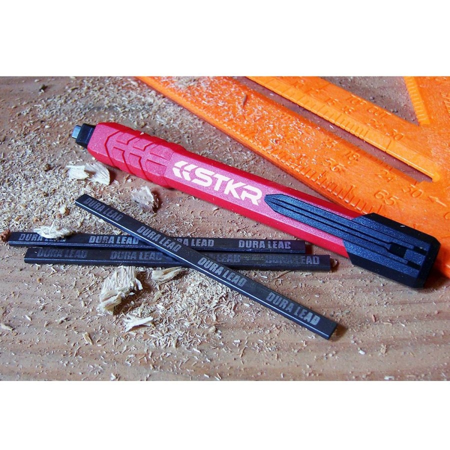 Home Improvement * | Stkr Mechanical Carpenter Pencil With 3 Pieces Oflead 2 Pack Sells Cheap