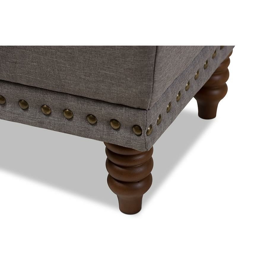 Furniture * | Annabelle Fabric Upholstered Button-Tufted Storage Ottoman Exclusive Design